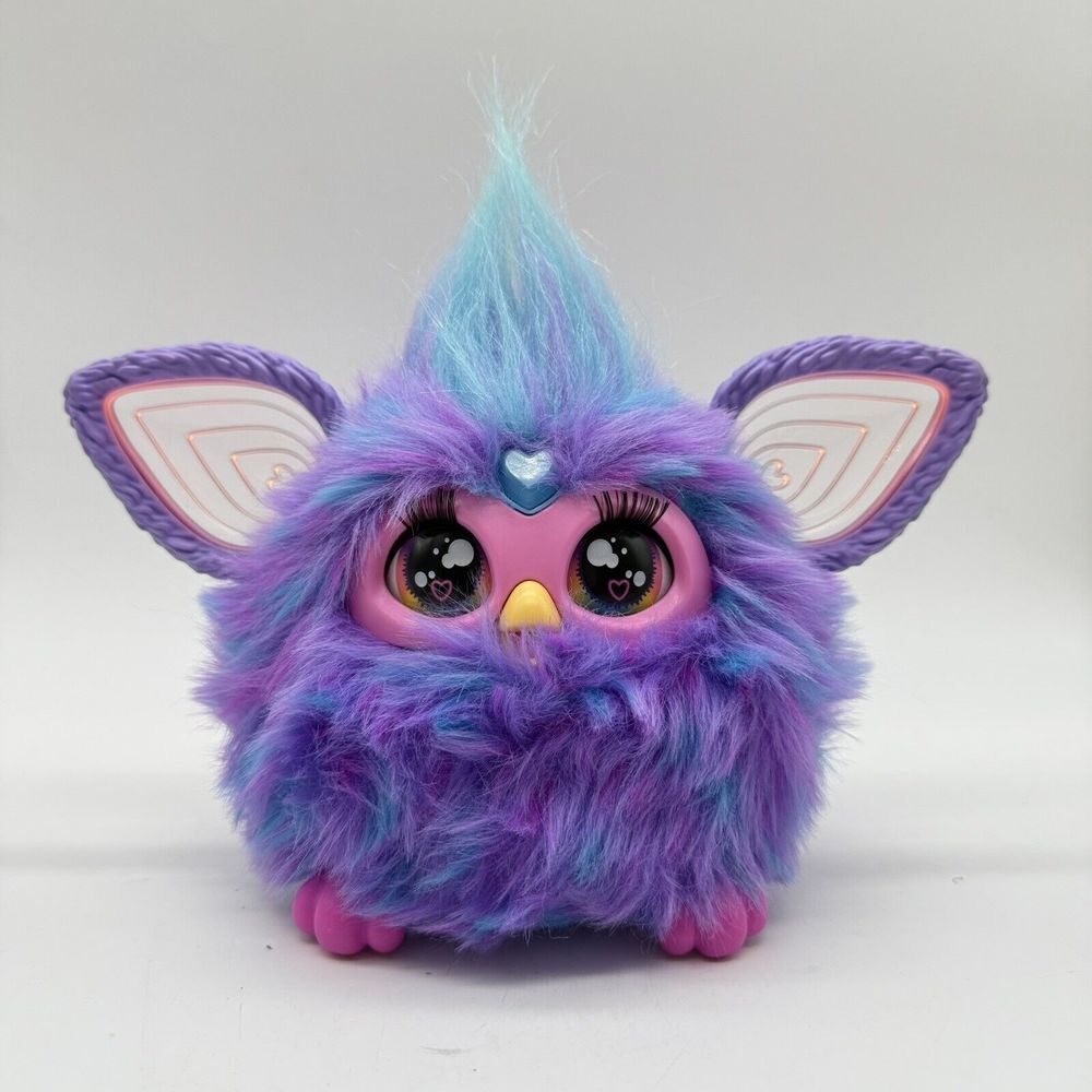Furby Purple Plush Tie Dye Interactive Toy 2023‎ Glowing Ears Tested Works